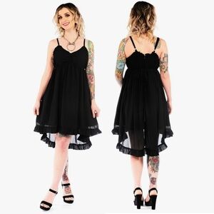 NWT Sourpuss Black Hi-Lo Dress
